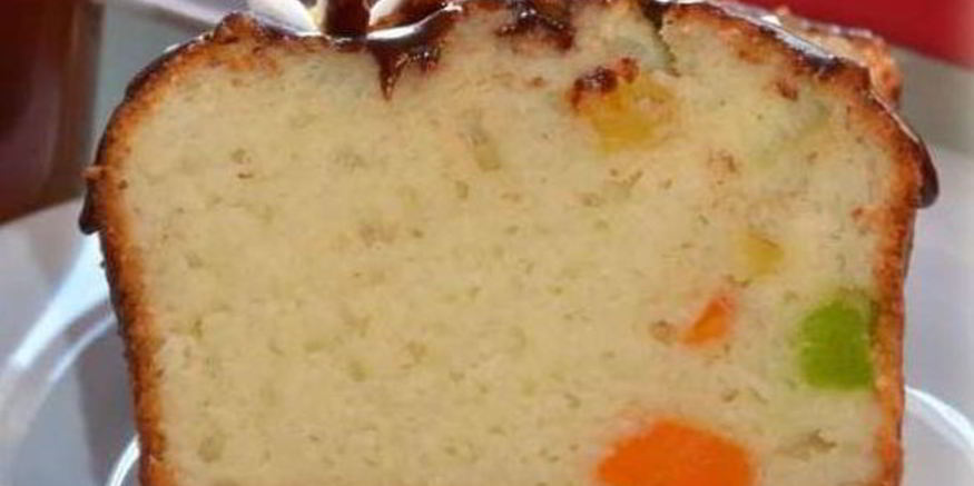 Рецепт творожного кекса с цукатами