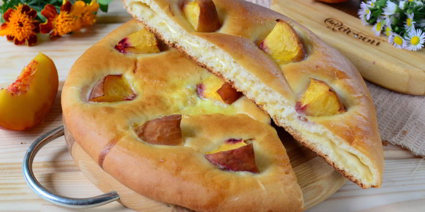 Рецепт хачапури с сыром и персиками