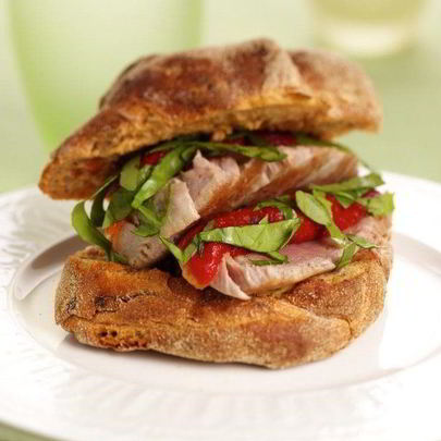 Чиабатта с тунцом, овощами и зеленью Элита