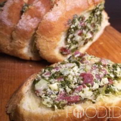 Фаршированный батон в духовке