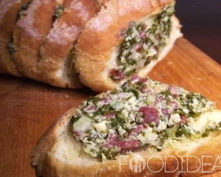 Фаршированный батон в духовке