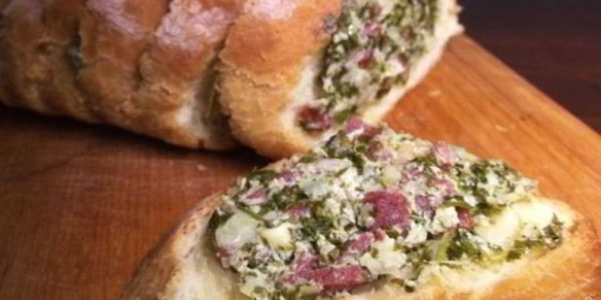 Рецепт фаршированного батона в духовке