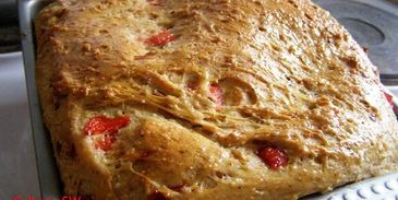 гречневый хлеб с печеным перцем