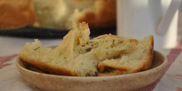 хлеб роза с сыром и укропом