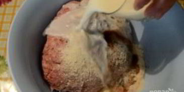 мясной хлеб с фасолью