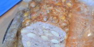 мясной хлеб с фасолью