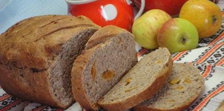 Рецепт орехового закусочного хлеба с курагой