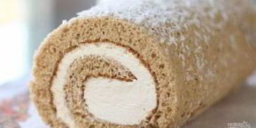 кокосово-медовый рулет