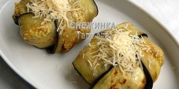 конвертики из баклажана с моцареллой, томатом и цукини