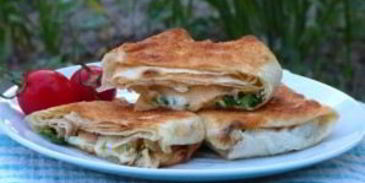 конвертики из лаваша с сыром и зеленью