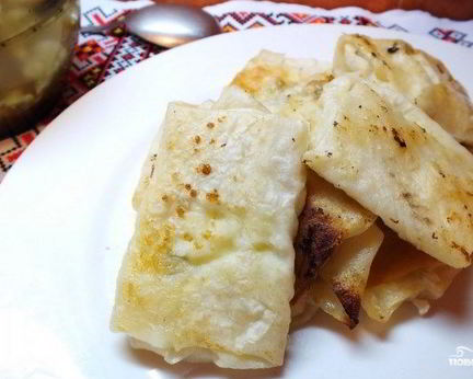 Конвертики с творогом из лаваша