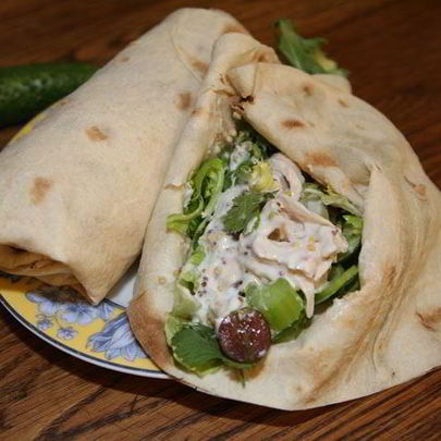 Кулечки из лаваша с курицей и зеленью