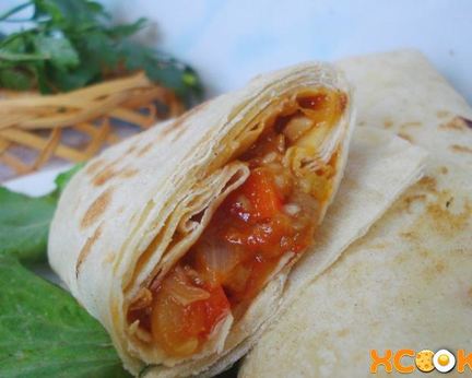 Лаваш с баклажанами