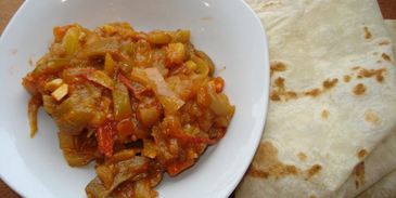 лаваш с баклажанами