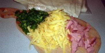 лаваш с колбасой и сыром