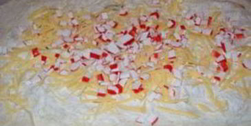 лаваш с крабовыми палочками и огурцом