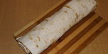 лаваш с курицей и сыром