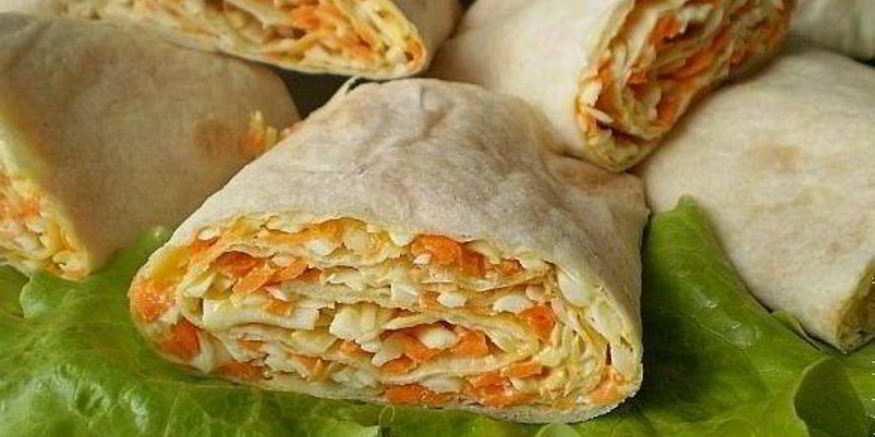Рецепт лаваша с морковкой и сыром