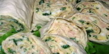 лаваш с печенью трески