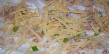 лаваш с рыбой и сыром