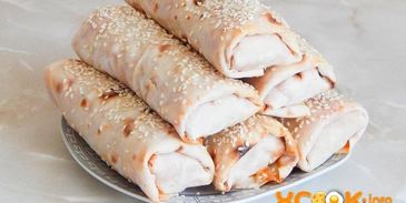 лаваш с сосиской и сыром