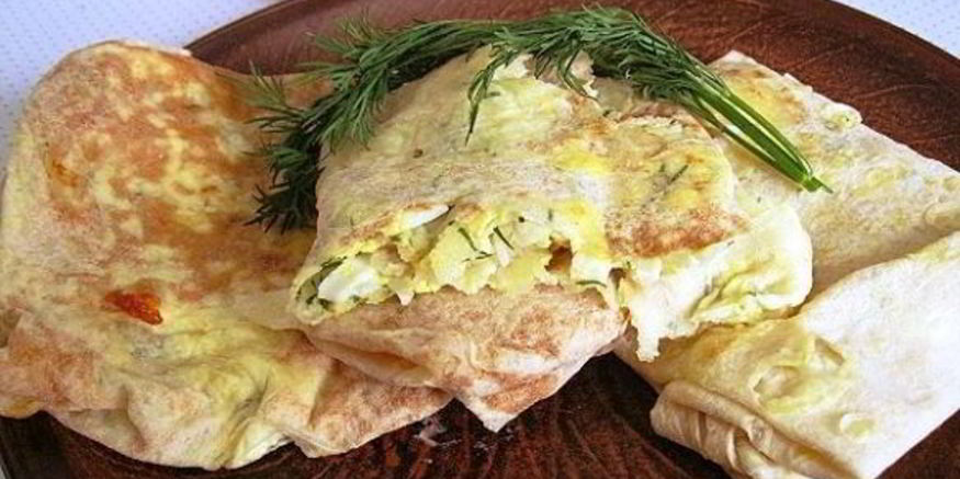 Рецепт лаваша с сыром на сковороде