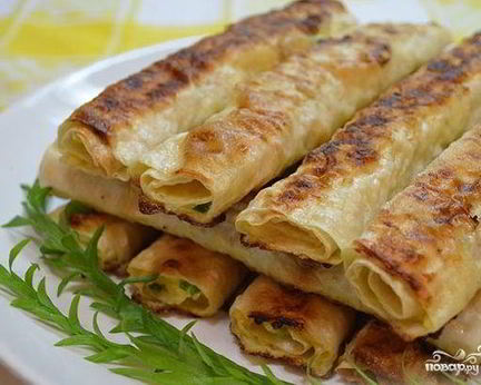 Лаваш с сыром обжаренный