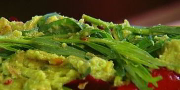 лаваш со сладким перцем, тыквой и авокадо