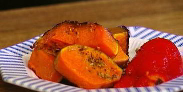 лаваш со сладким перцем, тыквой и авокадо