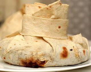 Мясо в армянском лаваше