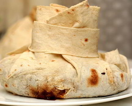 Мясо в армянском лаваше