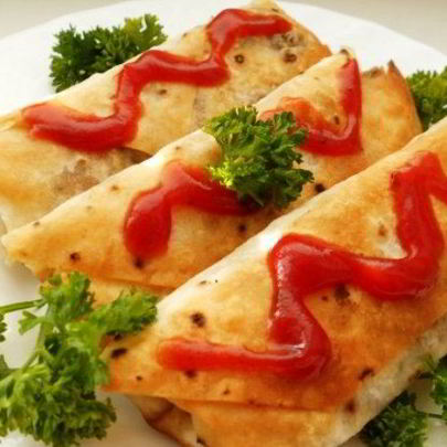 Рулетики из лаваша с грибами