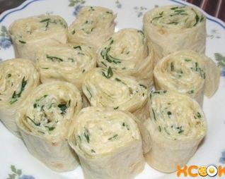 Рулетики из лаваша с сыром