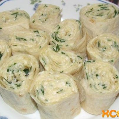 Рулетики из лаваша с сыром