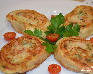 Рулеты из лаваша с картошкой