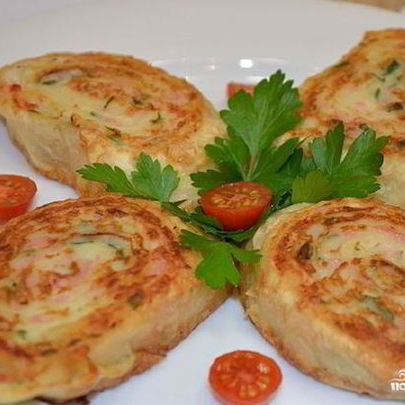 Рулеты из лаваша с картошкой