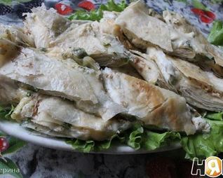Рулеты из лаваша с сыром и зеленью