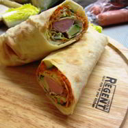 Рецепт Трубочек из лаваша с сосиской и огурцом