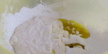 фокачча с грушей, сыром и беконом