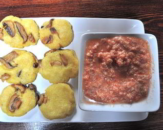 Кукурузные лепешки с грибами