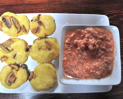 Кукурузные лепешки с грибами