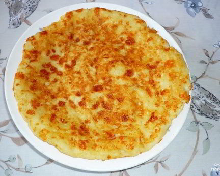 Лепешка из сулугуни жареная