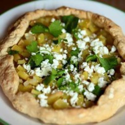 Лепешка с картофелем и брынзой