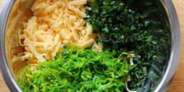 лепешки с сыром и зеленью