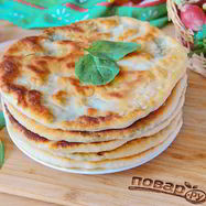 Рецепт Лепешек со шпинатом и грибами