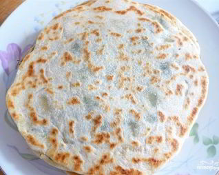 Постные лепешки с зеленью