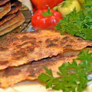 Рецепт Сырных лепешек с ветчиной