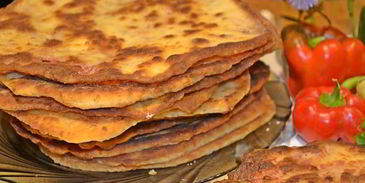 сырные лепешки с ветчиной