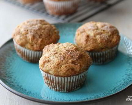 Банановые маффины с медом и арахисовым маслом