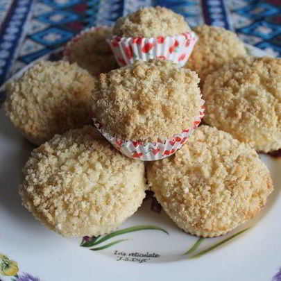 Лимонные маффины со штрейзелем